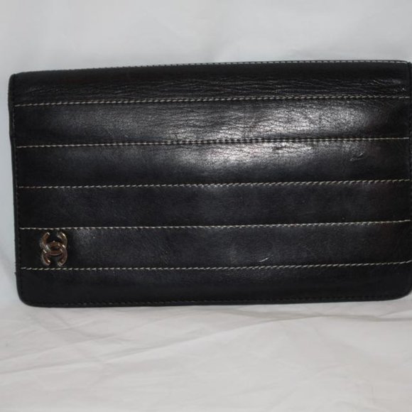 Chanel Mademoiselle 2 Piece Vertical Quilted W / Wallet Lambskin Leather - Picture 8 of 14